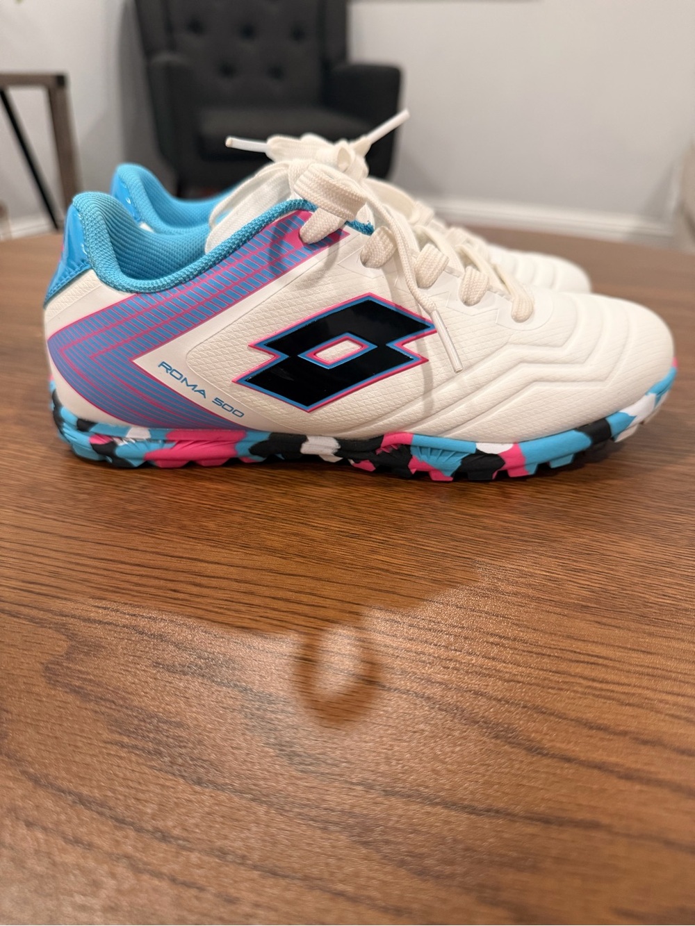 OTTO Kids Turf Sneakers in White, Blue & Pink